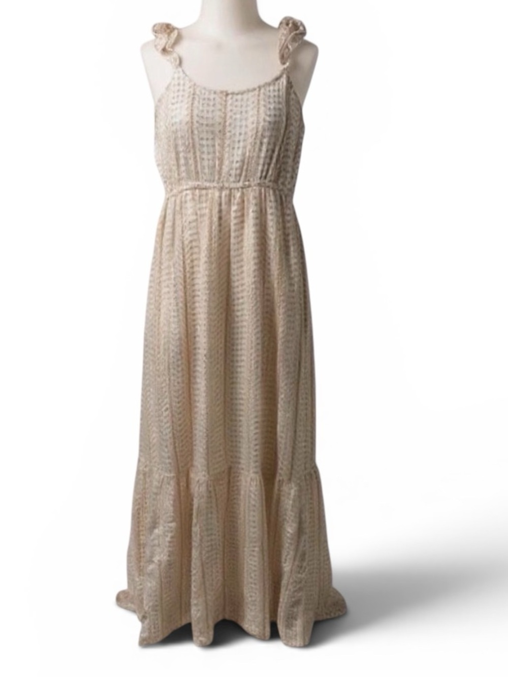 Jessica Simpson Ruffled Sleeve Maxi Summer Dress